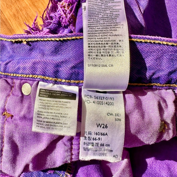 Levi’s PURPLE 501 button fly jean shorts - Picture 12 of 14